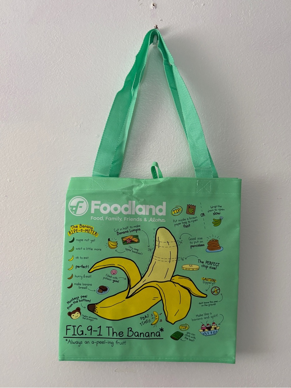 Foodland reusable banana + pineapple tote bag brand new